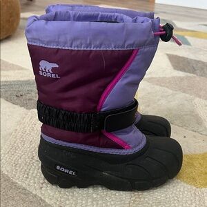 Sorel Kids Purple and Black Snow Boots
